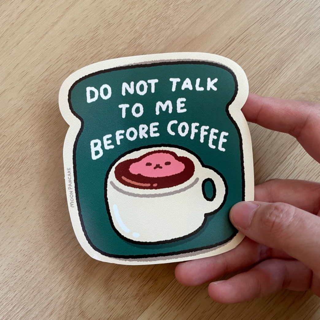 Die Cut Sticker (Stiker Koper) - Before Coffee - Image 2
