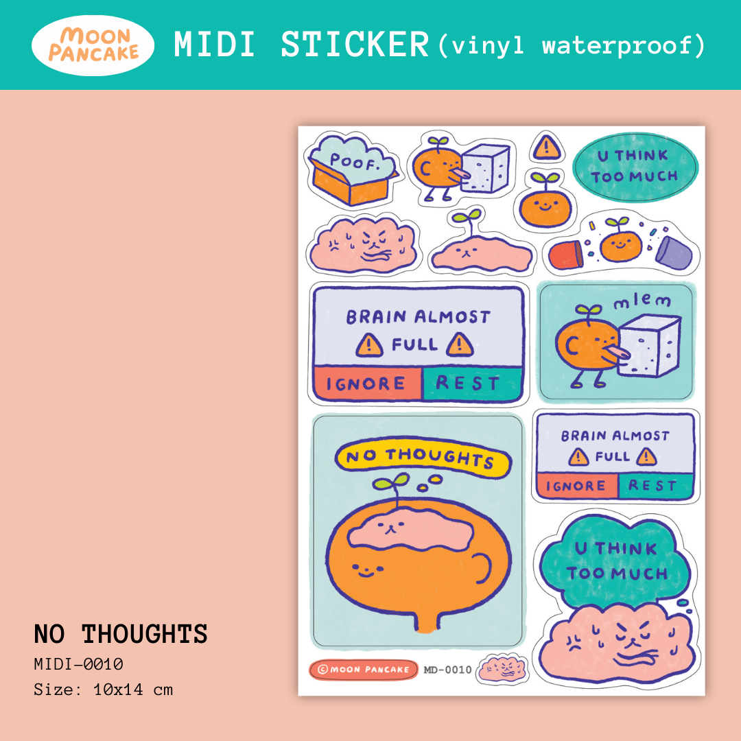 Midi Sticker - No Thoughts