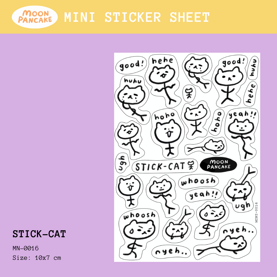 Mini Sticker - Cat Stick