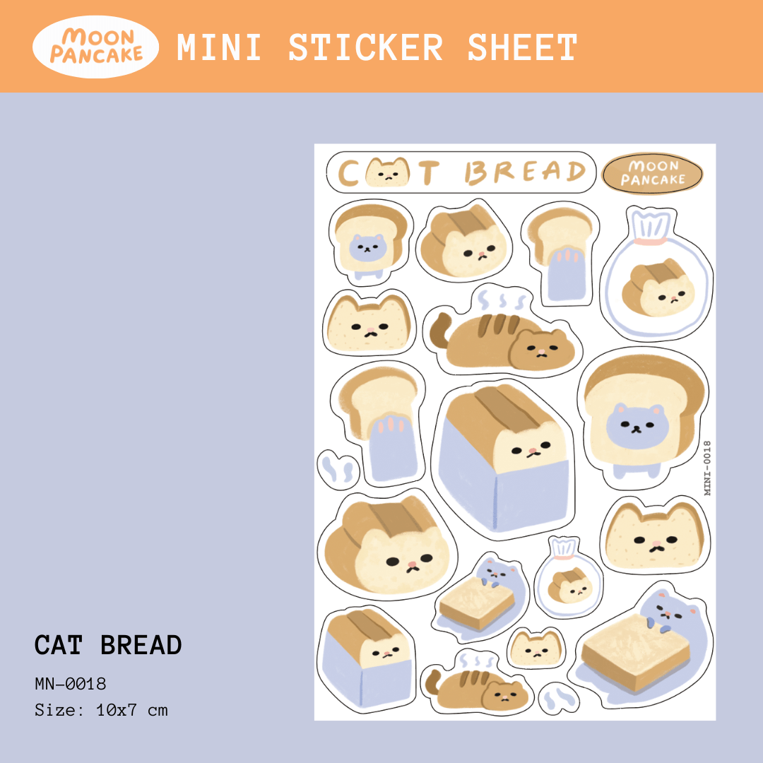 Mini Sticker - Cat Bread