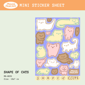 Mini Sticker - Shape of Cats