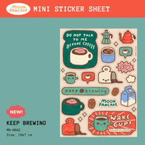 Mini Sticker - Keep Brewing